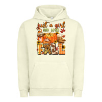 Pigment Pistachio just a girl who loves fall Urban Hoodie - MaliasSmallBusiness