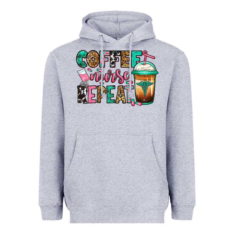 Nurse Coffee Repeat Heavyweight Hoodie by Jasminsmagicworld | Teevron