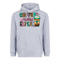 Heather Grey nurse coffee repeat Heavyweight Hoodie - Jasminsmagicworld