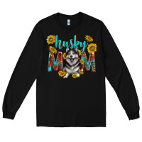 Black western alaskan husky mom Long Sleeve Tee - texasbilliewilder