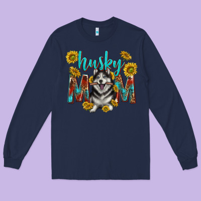 Western Alaskan Husky Mom Long Sleeve Tee Designed By Texasbilliewilder