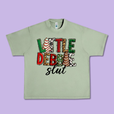Urban Heavy Tee Little debbie slut Christmas
