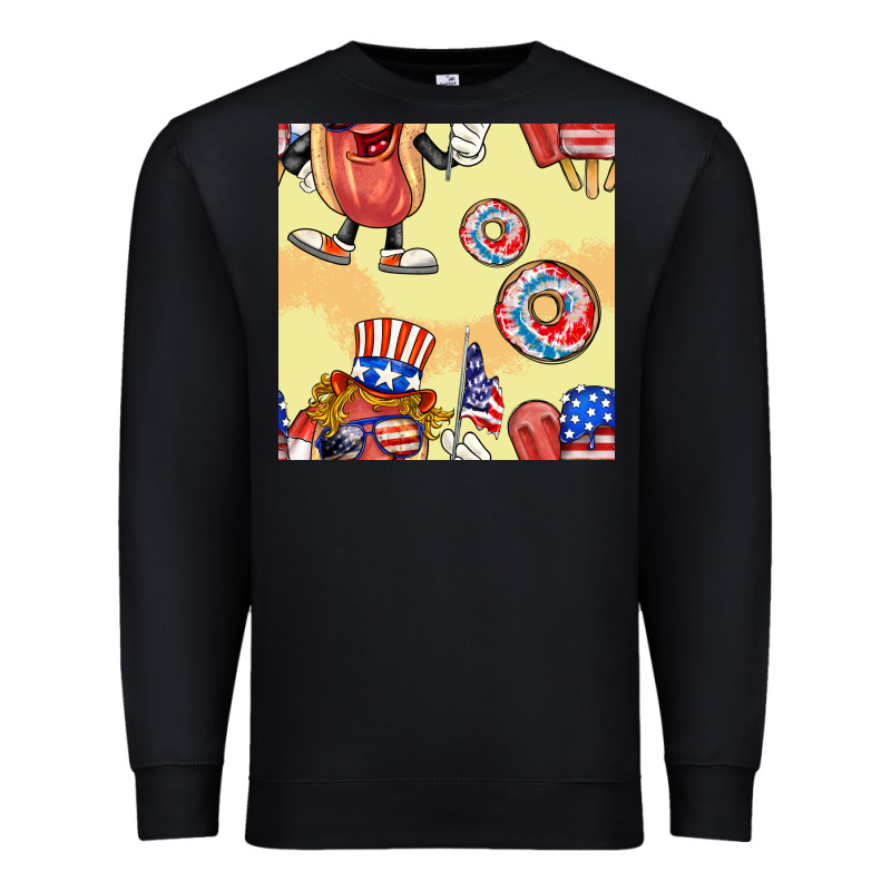 Patriotic Hotdog Ice Cream Donat Premium Sweatshirt by BundleAndBundleShop | Teevron