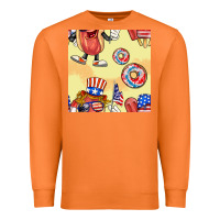 Carrot patriotic hotdog ice cream donat Premium Sweatshirt - BundleAndBundleShop