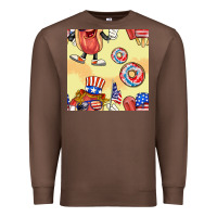 Chestnut patriotic hotdog ice cream donat Premium Sweatshirt - BundleAndBundleShop