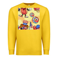 Lemon patriotic hotdog ice cream donat Premium Sweatshirt - BundleAndBundleShop