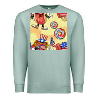 Seafoam patriotic hotdog ice cream donat Premium Sweatshirt - BundleAndBundleShop