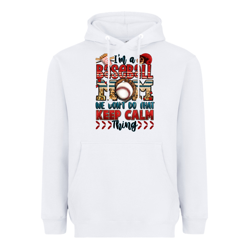 I'm A Baseball Mom We Don't Do That Keep Calm Thin Heavyweight Hoodie by Jasminsmagicworld | Teevron