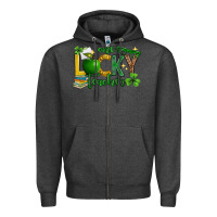 Charcoal Heather St. Patrick's Day one lucky teacher Zipper Hoodie - Neo Western