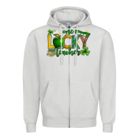 Dove Grey St. Patrick's Day one lucky teacher Zipper Hoodie - Neo Western