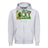 Heather Grey St. Patrick's Day one lucky teacher Zipper Hoodie - Neo Western
