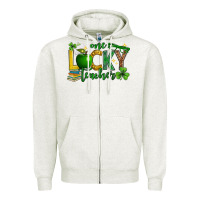 Oatmeal Heather St. Patrick's Day one lucky teacher Zipper Hoodie - Neo Western