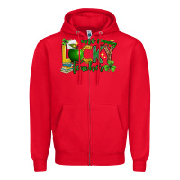 Red St. Patrick's Day one lucky teacher Zipper Hoodie - Neo Western