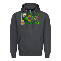 Smoke St. Patrick's Day one lucky teacher Zipper Hoodie - Neo Western