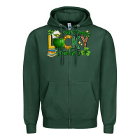 Sports Green St. Patrick's Day one lucky teacher Zipper Hoodie - Neo Western