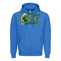 True Royal St. Patrick's Day one lucky teacher Zipper Hoodie - Neo Western