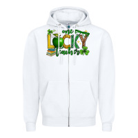 White St. Patrick's Day one lucky teacher Zipper Hoodie - Neo Western