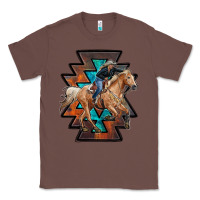 Chestnut cowgirl with aztec Classic Tee - RanaPortraitStore