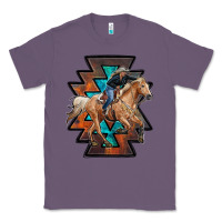 Lavender cowgirl with aztec Classic Tee - RanaPortraitStore