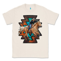 Natural cowgirl with aztec Classic Tee - RanaPortraitStore