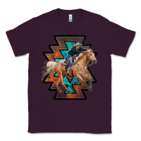 Plum cowgirl with aztec Classic Tee - RanaPortraitStore