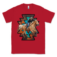 Red cowgirl with aztec Classic Tee - RanaPortraitStore