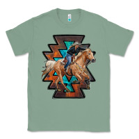 Sage cowgirl with aztec Classic Tee - RanaPortraitStore