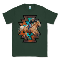 Sports Green cowgirl with aztec Classic Tee - RanaPortraitStore