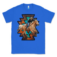 True Royal cowgirl with aztec Classic Tee - RanaPortraitStore