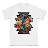 White cowgirl with aztec Classic Tee - RanaPortraitStore