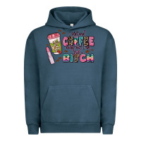 Pigment Midnight Navy i pretend coffee helps but im still a bitch Urban Hoodie - MaliasSmallBusiness