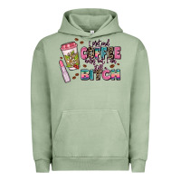 Pigment Oil Green i pretend coffee helps but im still a bitch Urban Hoodie - MaliasSmallBusiness