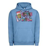 Pigment Pebble Blue i pretend coffee helps but im still a bitch Urban Hoodie - MaliasSmallBusiness