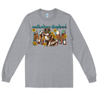 Heather Grey western australian shepherd mom Long Sleeve Tee - texasbilliewilder