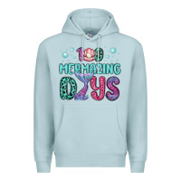Blue Mist 100 mermazing days Premium Hoodie - MaliasSmallBusiness