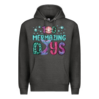 Charcoal Heather 100 mermazing days Premium Hoodie - MaliasSmallBusiness