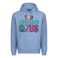 Colony Blue 100 mermazing days Premium Hoodie - MaliasSmallBusiness