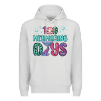 Dove Grey 100 mermazing days Premium Hoodie - MaliasSmallBusiness