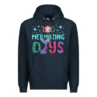 Navy 100 mermazing days Premium Hoodie - MaliasSmallBusiness