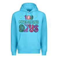 Ocean Blue 100 mermazing days Premium Hoodie - MaliasSmallBusiness