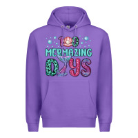 Purple 100 mermazing days Premium Hoodie - MaliasSmallBusiness