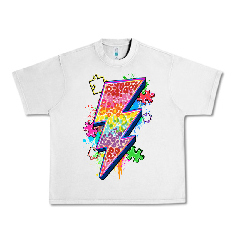 Lightning Bolt Autism Urban Heavy Tee by Zillion Design Studio | Teevron