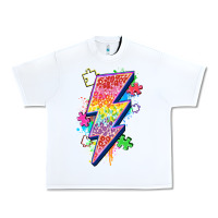 White lightning bolt autism Urban Heavy Tee - Zillion Design Studio