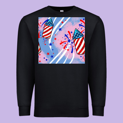 Patriotic Fireworks Premium Sweatshirt Designed By Bundleandbundleshop