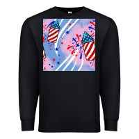 Black patriotic fireworks Premium Sweatshirt - BundleAndBundleShop