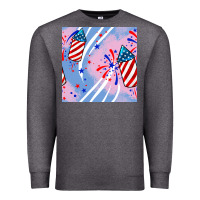 Charcoal Heather patriotic fireworks Premium Sweatshirt - BundleAndBundleShop