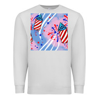 Dove Grey patriotic fireworks Premium Sweatshirt - BundleAndBundleShop