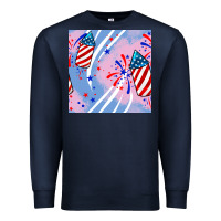 Navy patriotic fireworks Premium Sweatshirt - BundleAndBundleShop