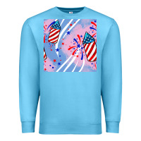 Ocean Blue patriotic fireworks Premium Sweatshirt - BundleAndBundleShop