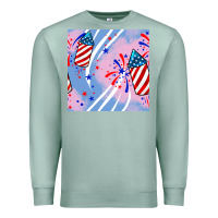 Seafoam patriotic fireworks Premium Sweatshirt - BundleAndBundleShop